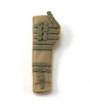 Rifle Sheath Backpack: TAN & TAN Version - 1:18 Scale Modular MTF Accessory for 3-3/4" Action Figures