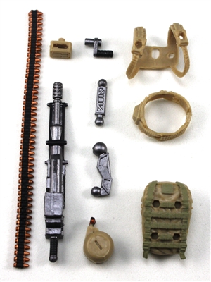Steady-Cam Gun Gun-Metal DELUXE Set: Tan & Tan Version - 1:18 Scale Weapon Set for 3 3/4 Inch Action Figures