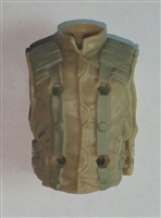 Male Vest: Model 86 Type TAN & TAN Version - 1:18 Scale Modular MTF Accessory for 3-3/4" Action Figures