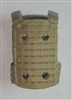 Male Vest: Plate Carrier Type TAN Version - 1:18 Scale Modular MTF Accessory for 3-3/4" Action Figures