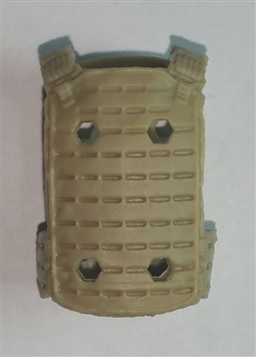 Male Vest: Plate Carrier Type TAN Version - 1:18 Scale Modular MTF Accessory for 3-3/4" Action Figures