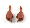 Male Hands: Bare Hands with Tan Skin Tone - Right AND Left (Pair) - 1:18 Scale MTF Accessory for 3-3/4" Action Figures
