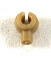 "C-Clip" Universal Modular Mounting Peg: Tan Version - 1:18 Scale MTF Accessory for 3 3/4 Inch Action Figures
