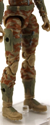 Female Legs WITH Waist: TAN CAMO Legs  - Right AND Left Legs WITH Waist - 1:18 Scale MTF Valkyries Accessory for 3-3/4" Action Figures