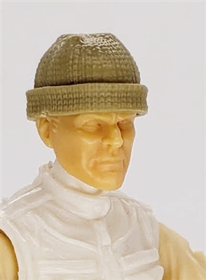 Headgear: Knit Cap "Ski Cap" TAN Version - 1:18 Scale Modular MTF Accessory for 3-3/4" Action Figures