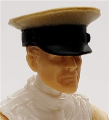 Headgear: Officer Cap "Dress Hat" TAN Version - 1:18 Scale Modular MTF Accessory for 3-3/4" Action Figures