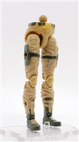 Female Legs WITH Waist: DARK TAN & GREEN Legs  - Right AND Left Legs WITH Waist - 1:18 Scale MTF Valkyries Accessory for 3-3/4" Action Figures