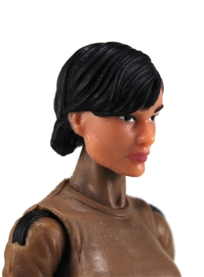 Female Head: "Athena"  Light Skin Tone with Black Short Hair - 1:18 Scale MTF Valkyries Accessory for 3-3/4" Action Figures