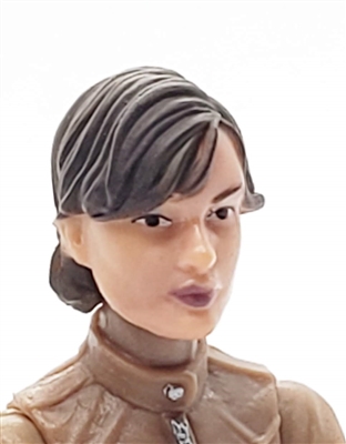 Female Head: "Athena"  Light Skin Tone with Dark Brown Short Hair - 1:18 Scale MTF Valkyries Accessory for 3-3/4" Action Figures