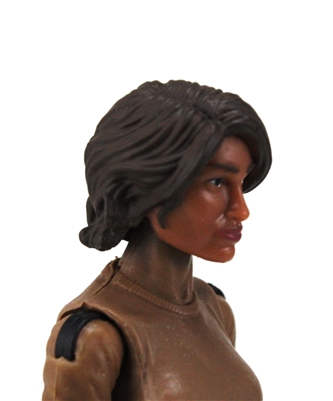 Female Head: "Hera" Tan Skin Tone with Brown Long Hair - 1:18 Scale MTF Valkyries Accessory for 3-3/4" Action Figures