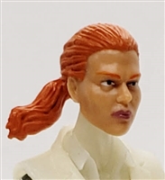 Female Head: "Talia"  Light Skin Tone with Red Hair & Pony Tail - 1:18 Scale MTF Valkyries Accessory for 3-3/4" Action Figures