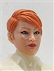 Female Head: "KATHY-JO" LIGHT Skin Tone with RED Hair - 1:18 Scale MTF Valkyries Accessory for 3-3/4" Action Figures