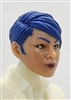 Female Head: "KATHY-JO" LIGHT-TAN (ASIAN) Skin Tone with PURPLE Hair - 1:18 Scale MTF Valkyries Accessory for 3-3/4" Action Figures