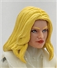 Female Head: "CHRISTINA" LIGHT Skin Tone with 2 (TWO) BLONDE Hair Pieces (LONG AND MEDIUM Length) Deluxe Set - 1:18 Scale MTF Valkyries Accessory for 3-3/4" Action Figures