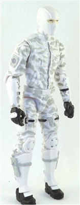 MTF Male Trooper with Balaclava Head WHITE Camo "Arctic-Ops" Version BASIC - 1:18 Scale Marauder Task Force Action Figure