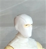 Male Head: Balaclava Mask WHITE Version - 1:18 Scale MTF Accessory for 3-3/4" Action Figures