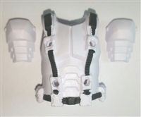 Male Vest: Armor Type WHITE Version - 1:18 Scale Modular MTF Accessory for 3-3/4" Action Figures