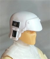 Headgear: Armor Helmet WHITE Version - 1:18 Scale Modular MTF Accessory for 3-3/4" Action Figures