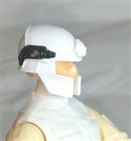 Headgear: Tactical Helmet WHITE Version - 1:18 Scale Modular MTF Accessory for 3-3/4" Action Figures