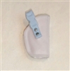 Pistol Holster: Small Right Handed WHITE with Light Blue Version - 1:18 Scale Modular MTF Accessory for 3-3/4" Action Figures
