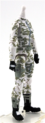 VAL "Arctic-Ops" WHITE camo MTF FEMALE Valkyries Body WITHOUT Head - 1:18 Scale Marauder Task Force Action Figure