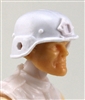 Headgear: LWH Combat Helmet WHITE Version - 1:18 Scale Modular MTF Accessory for 3-3/4" Action Figures