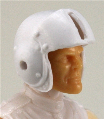 Headgear: WHITE Flight Helmet - 1:18 Scale Modular MTF Accessory for 3-3/4" Action Figures