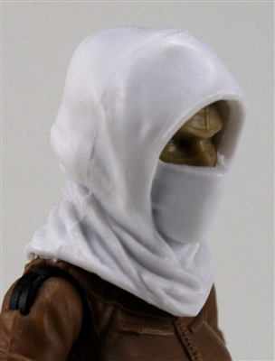 Headgear: Hood WHITE Version - 1:18 Scale Modular MTF Accessory for 3-3/4" Action Figures