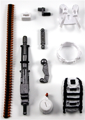 Steady-Cam Gun Gun-Metal DELUXE Set: WHITE & BLACK Version - 1:18 Scale Weapon Set for 3 3/4 Inch Action Figures