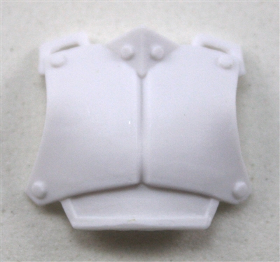 Armor Chest Plate: WHITE Version - 1:18 Scale Modular MTF Accessory for 3-3/4" Action Figures