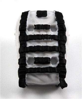 Backpack: Modular Backpack  WHITE & BLACK Version - 1:18 Scale Modular MTF Accessory for 3-3/4" Action Figures