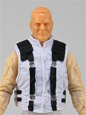 Male Vest: Model 86 Type WHITE Version - 1:18 Scale Modular MTF Accessory for 3-3/4" Action Figures