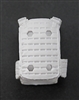 Male Vest: Plate Carrier Type WHITE Version - 1:18 Scale Modular MTF Accessory for 3-3/4" Action Figures