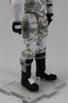 Male Legs: White Camo Cloth Legs (NO Armor) -  Right AND Left Pair WITH WAIST  - 1:18 Scale MTF Accessory for 3-3/4" Action Figures