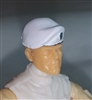 Headgear: Beret WHITE with Silver Shield Version - 1:18 Scale Modular MTF Accessory for 3-3/4" Action Figures