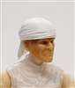 Headgear: "Bandana" Head Cover WHITE Version - 1:18 Scale Modular MTF Accessory for 3-3/4" Action Figures