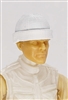 Headgear: Knit Cap "Ski Cap" WHITE Version - 1:18 Scale Modular MTF Accessory for 3-3/4" Action Figures