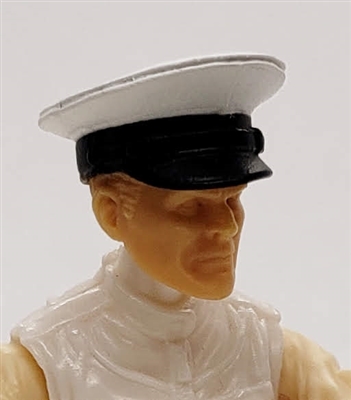 Headgear: Officer Cap "Dress Hat" WHITE Version - 1:18 Scale Modular MTF Accessory for 3-3/4" Action Figures
