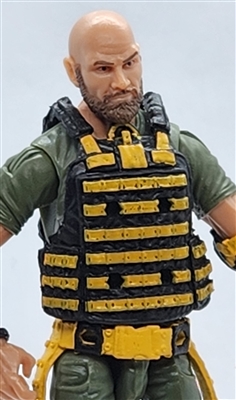 Male Vest: Utility Type YELLOW & BLACK Version - 1:18 Scale Modular MTF Accessory for 3-3/4" Action Figures