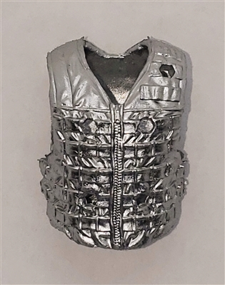 Male Vest: Tactical Type SILVER Version - 1:18 Scale Modular MTF Accessory for 3-3/4" Action Figures