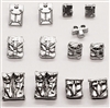 Pouch & Pocket Deluxe Modular Set: SILVER Version - 1:18 Scale Modular MTF Accessories for 3-3/4" Action Figures