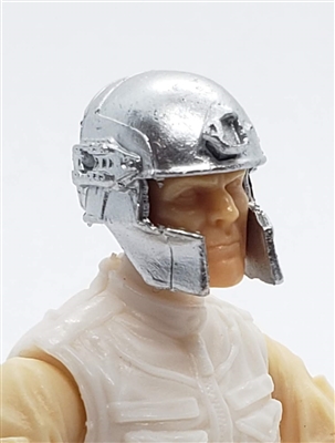 Headgear: Tactical Helmet SILVER Version - 1:18 Scale Modular MTF Accessory for 3-3/4" Action Figures