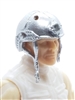 Headgear: Half-Shell Helmet SILVER Version - 1:18 Scale Modular MTF Accessory for 3-3/4" Action Figures