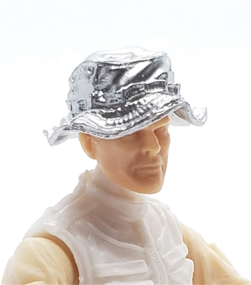 Headgear: Boonie Hat SILVER Version - 1:18 Scale Modular MTF Accessory for 3-3/4" Action Figures