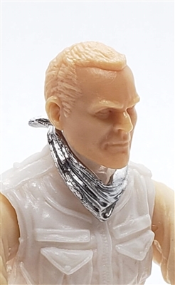 Headgear: Standard Neck Scarf SILVER Version - 1:18 Scale Modular MTF Accessory for 3-3/4" Action Figures