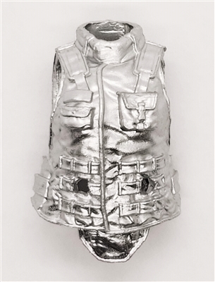 Female Vest: High Collar Type SILVER Version - 1:18 Scale Modular MTF Valkyries Accessory for 3-3/4" Action Figures