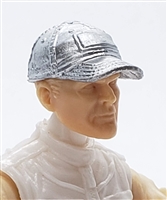 Headgear: Baseball Cap SILVER Version - 1:18 Scale Modular MTF Accessory for 3-3/4" Action Figures