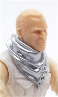 Headgear: Large Neck Scarf "Shemagh" SILVER Version - 1:18 Scale Modular MTF Accessory for 3-3/4" Action Figures