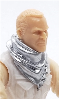 Headgear: Large Neck Scarf "Shemagh" SILVER Version - 1:18 Scale Modular MTF Accessory for 3-3/4" Action Figures