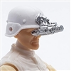 Headgear: NVG Night Vision Goggles with Plug SILVER Version - 1:18 Scale Modular MTF Accessory for 3-3/4" Action Figures